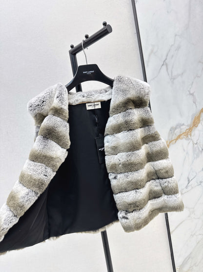 Y 25 My Neighbor Totoro Rabbit Fur Series Scarf + Vest(GRAY/BROWN/WHITE)