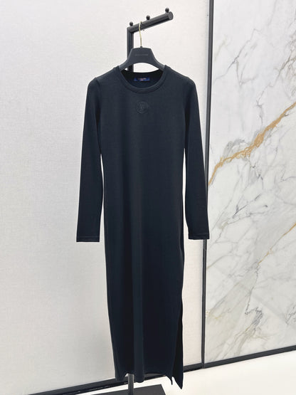 L 25 New Slim Logo Bottoming Dress(WHITE/BLACK/BROWN)