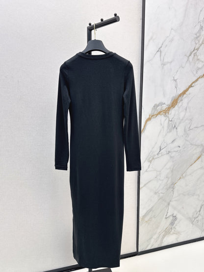 L 25 New Slim Logo Bottoming Dress(WHITE/BLACK/BROWN)