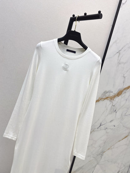 L 25 New Slim Logo Bottoming Dress(WHITE/BLACK/BROWN)