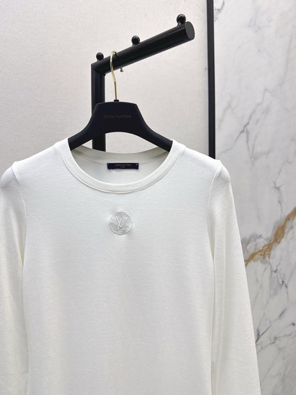 L 25 New Slim Logo Bottoming Dress(WHITE/BLACK/BROWN)