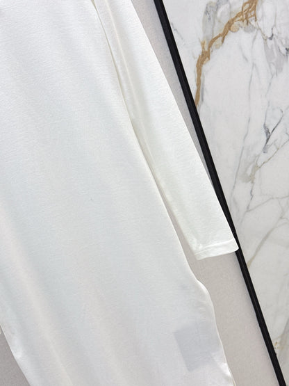 L 25 New Slim Logo Bottoming Dress(WHITE/BLACK/BROWN)
