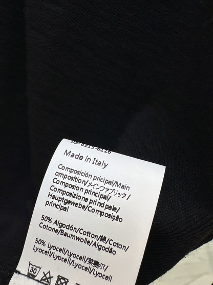 Lo 25 New hardware decoration pure cotton long sleeve bottoming shirt(WHITE/BLACK)