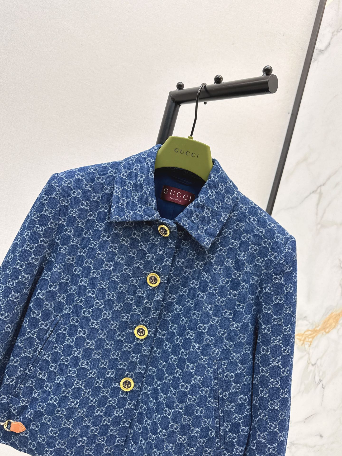 Gu 25 New classic logo jacquard denim jacket