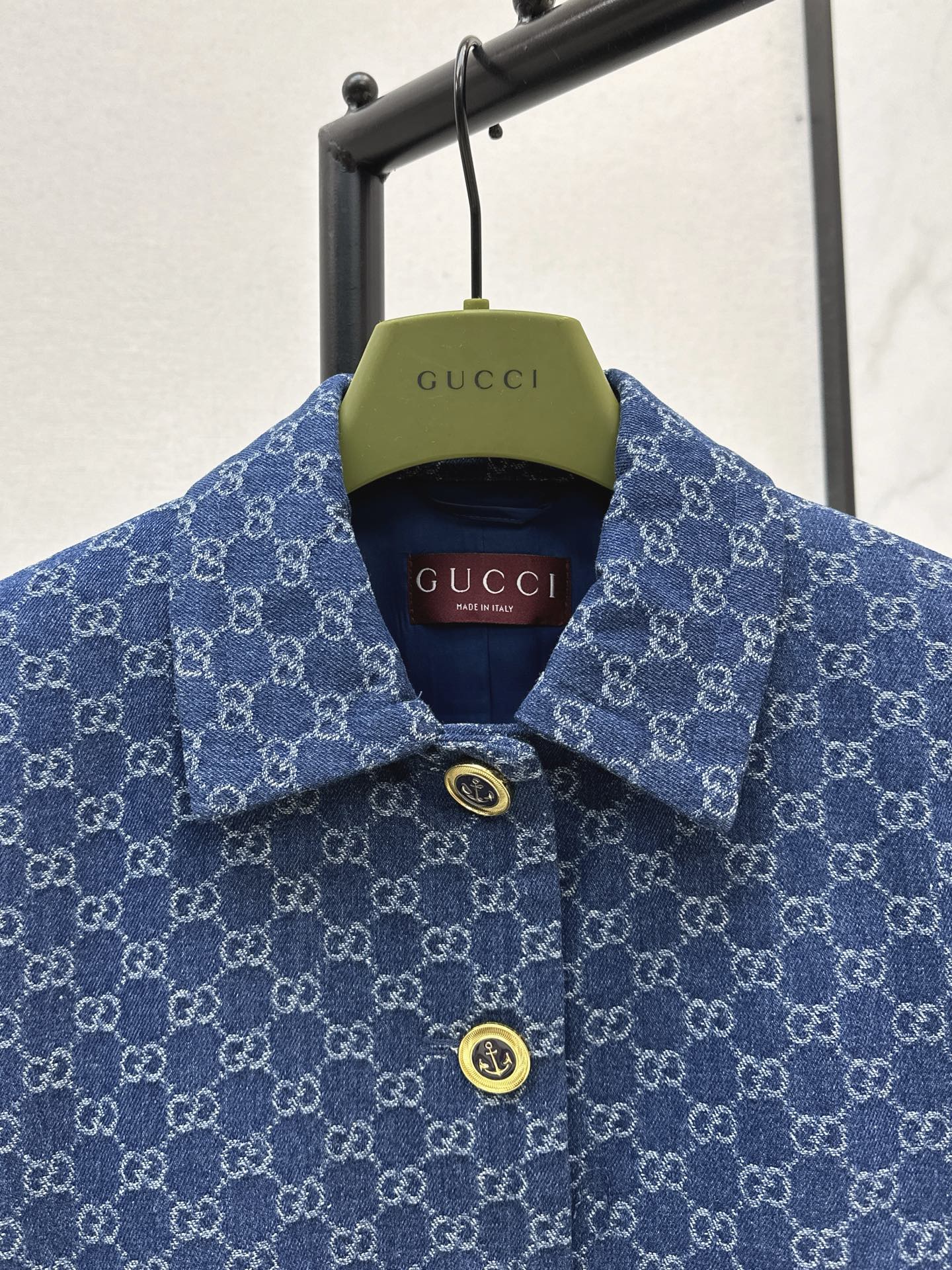 Gu 25 New classic logo jacquard denim jacket
