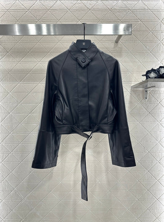 Lo 25 Belt, lambskin, long sleeved jacket