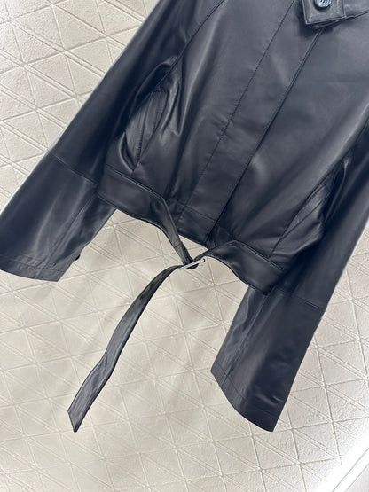 Lo 25 Belt, lambskin, long sleeved jacket