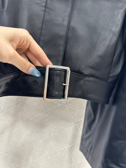 Lo 25 Belt, lambskin, long sleeved jacket