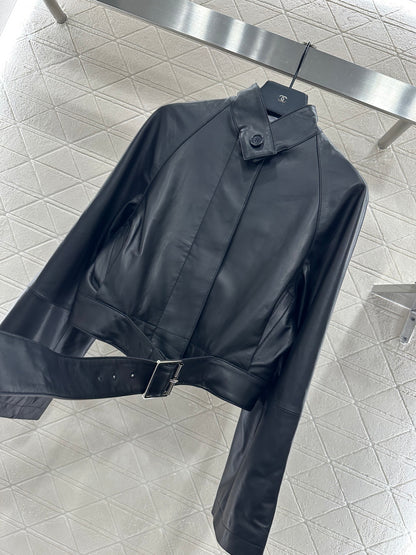 Lo 25 Belt, lambskin, long sleeved jacket