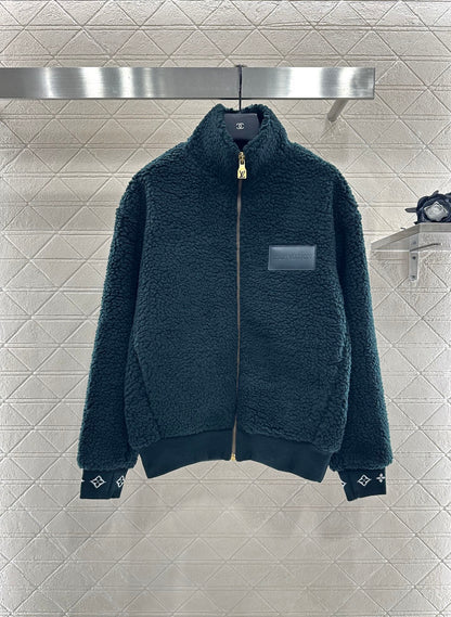 L 25 Teddy plush zipper jacket