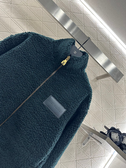 L 25 Teddy plush zipper jacket
