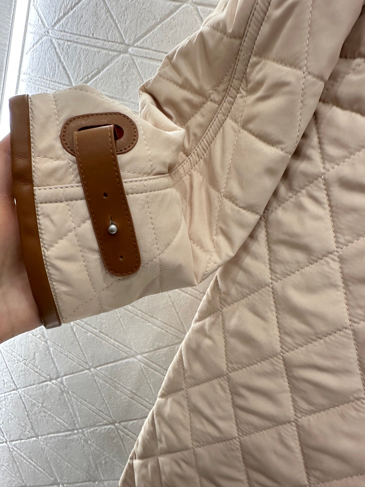 Lor 25 Lingge drawstring waist cinching mid length cotton jacket