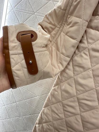 Lor 25 Lingge drawstring waist cinching mid length cotton jacket