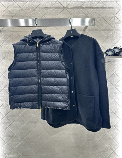 Mon 25 Two piece hooded down jacket set
