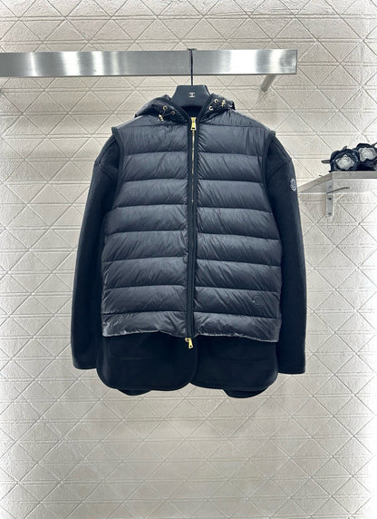 Mon 25 Two piece hooded down jacket set