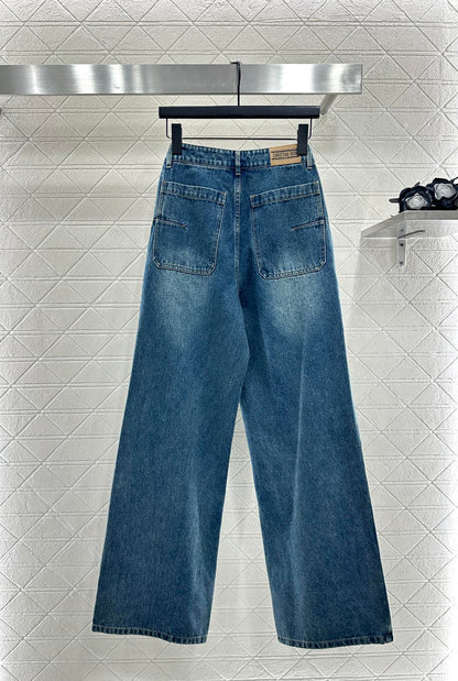 Di 25 Hooded plush denim jacket+pants set
