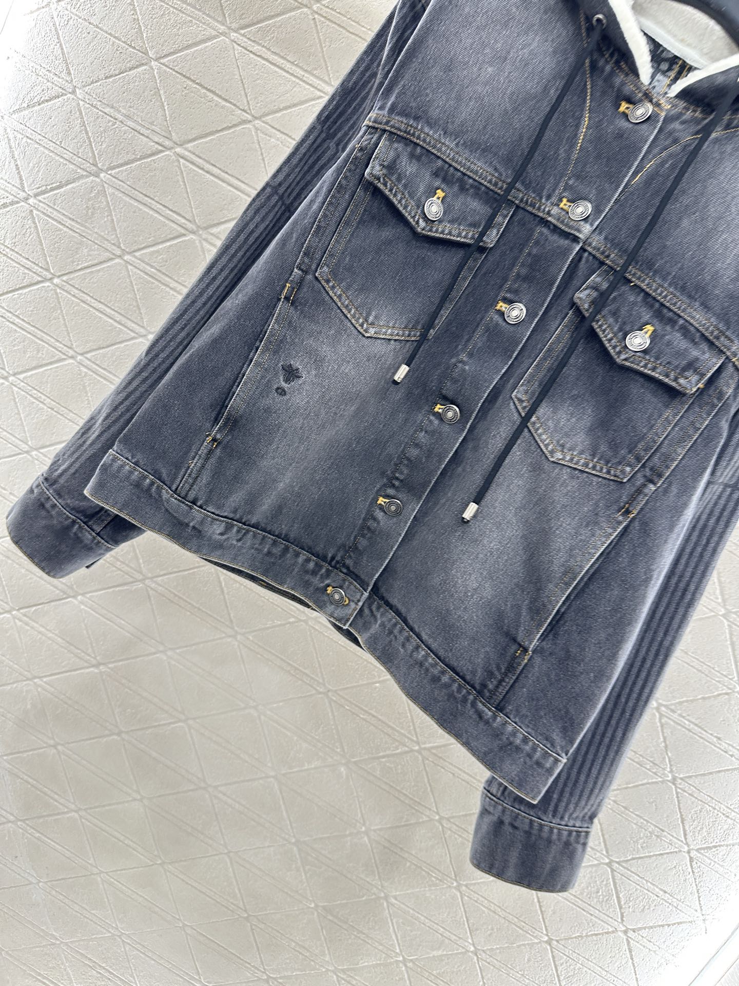 Di 25 Hooded plush denim jacket+pants set