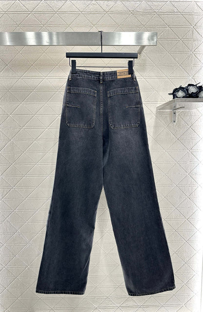 Di 25 Hooded plush denim jacket+pants set