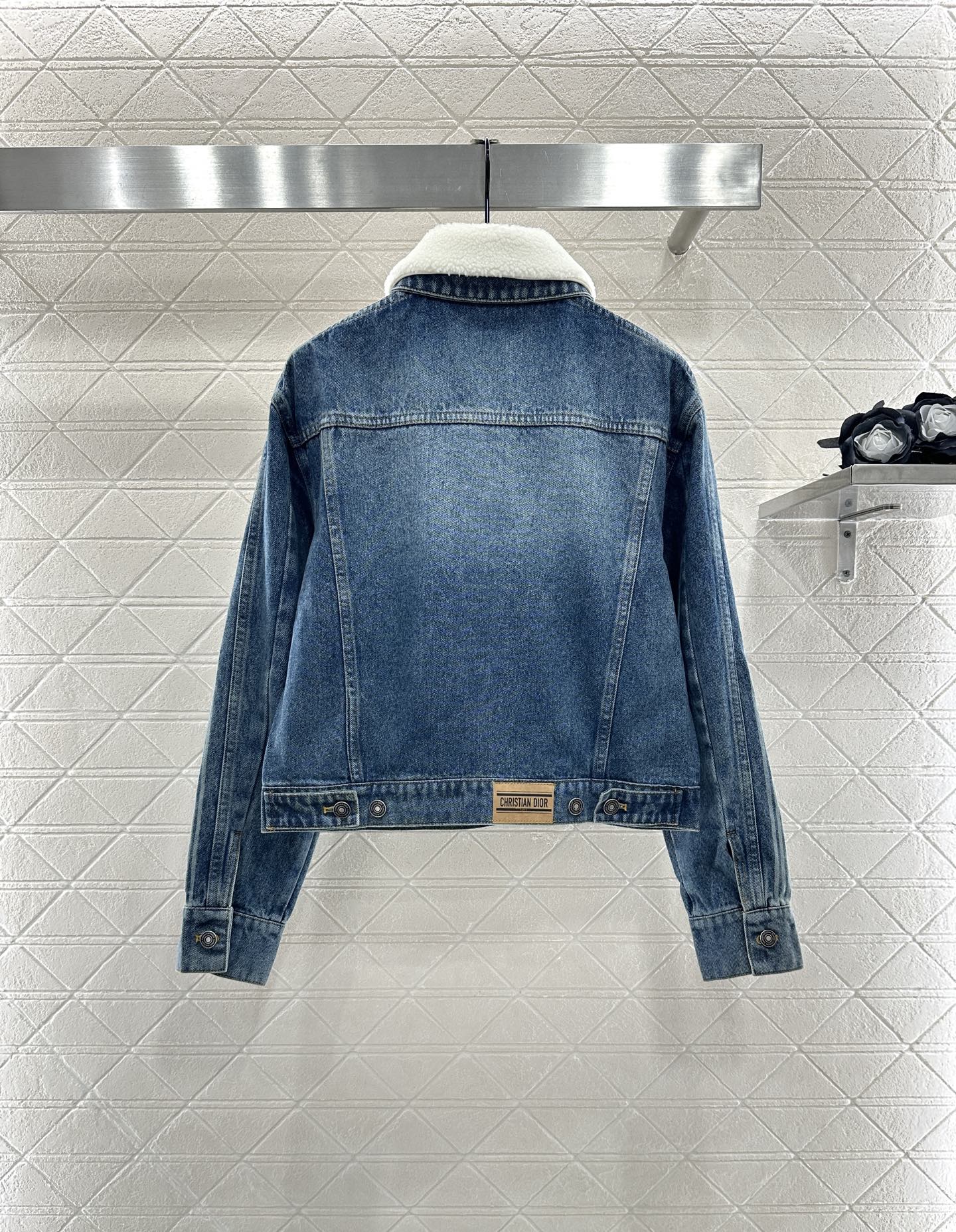 Di 25 Velvet collar denim jacket half skirt set