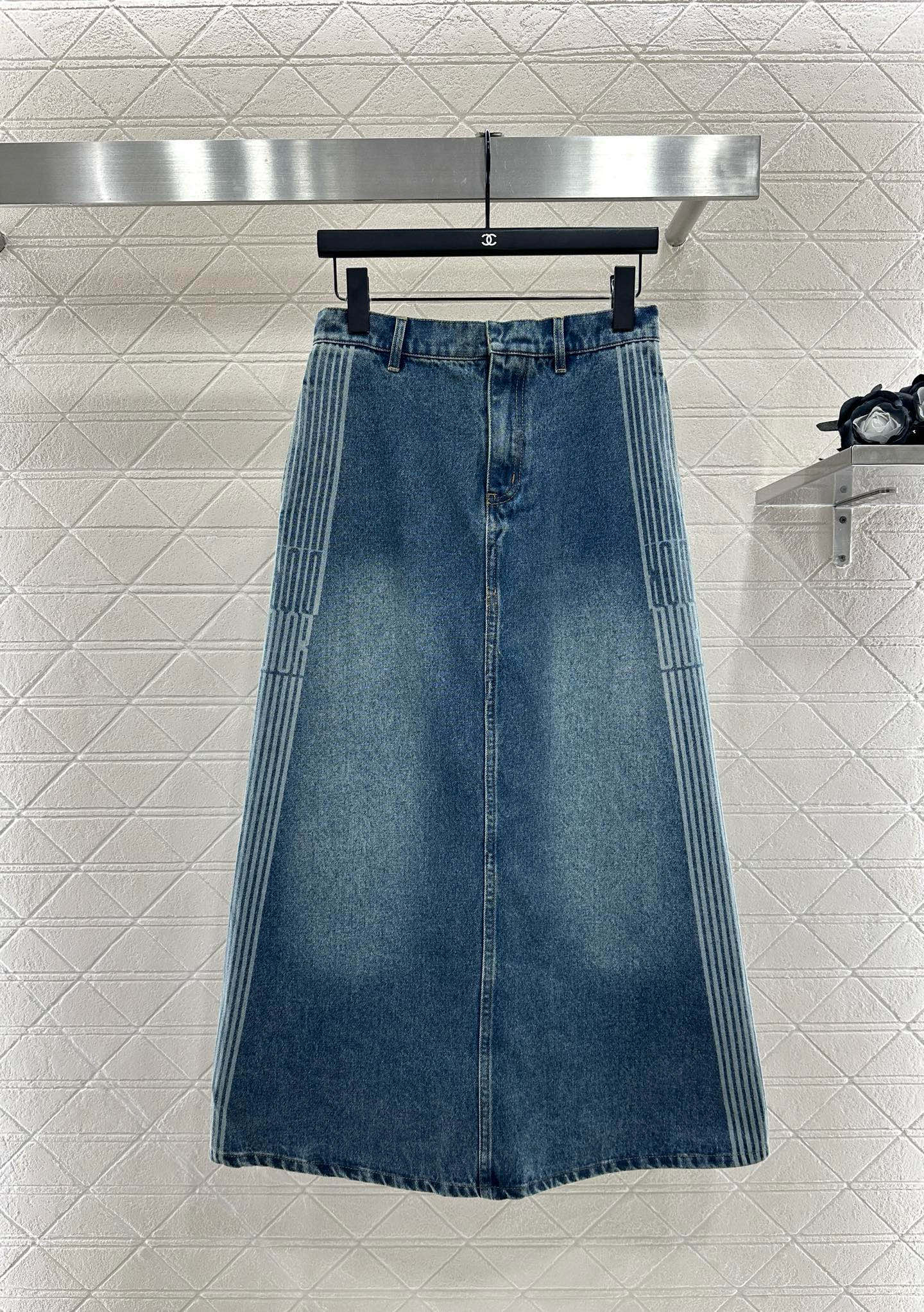 Di 25 Velvet collar denim jacket half skirt set