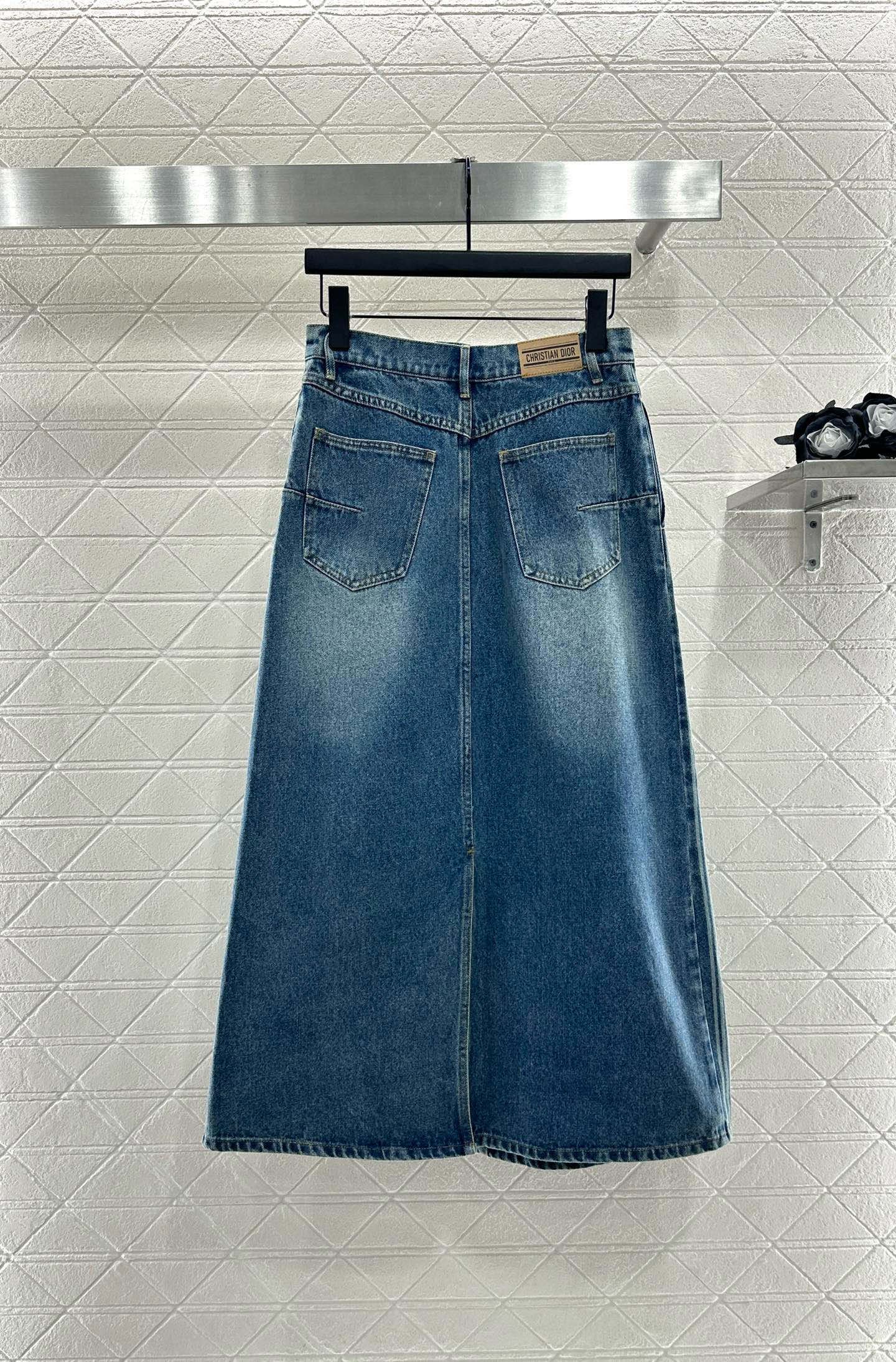 Di 25 Velvet collar denim jacket half skirt set