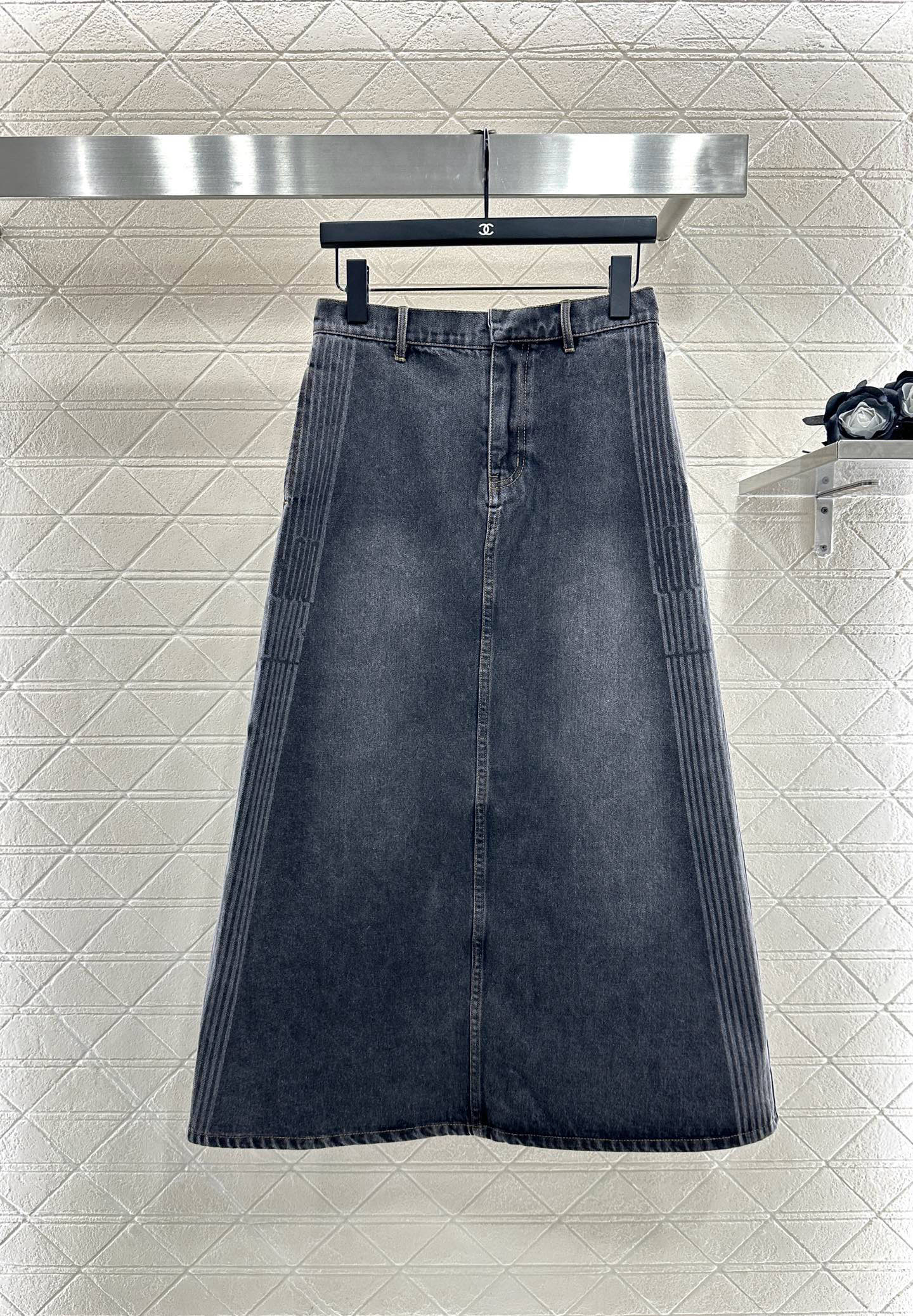 Di 25 Velvet collar denim jacket half skirt set