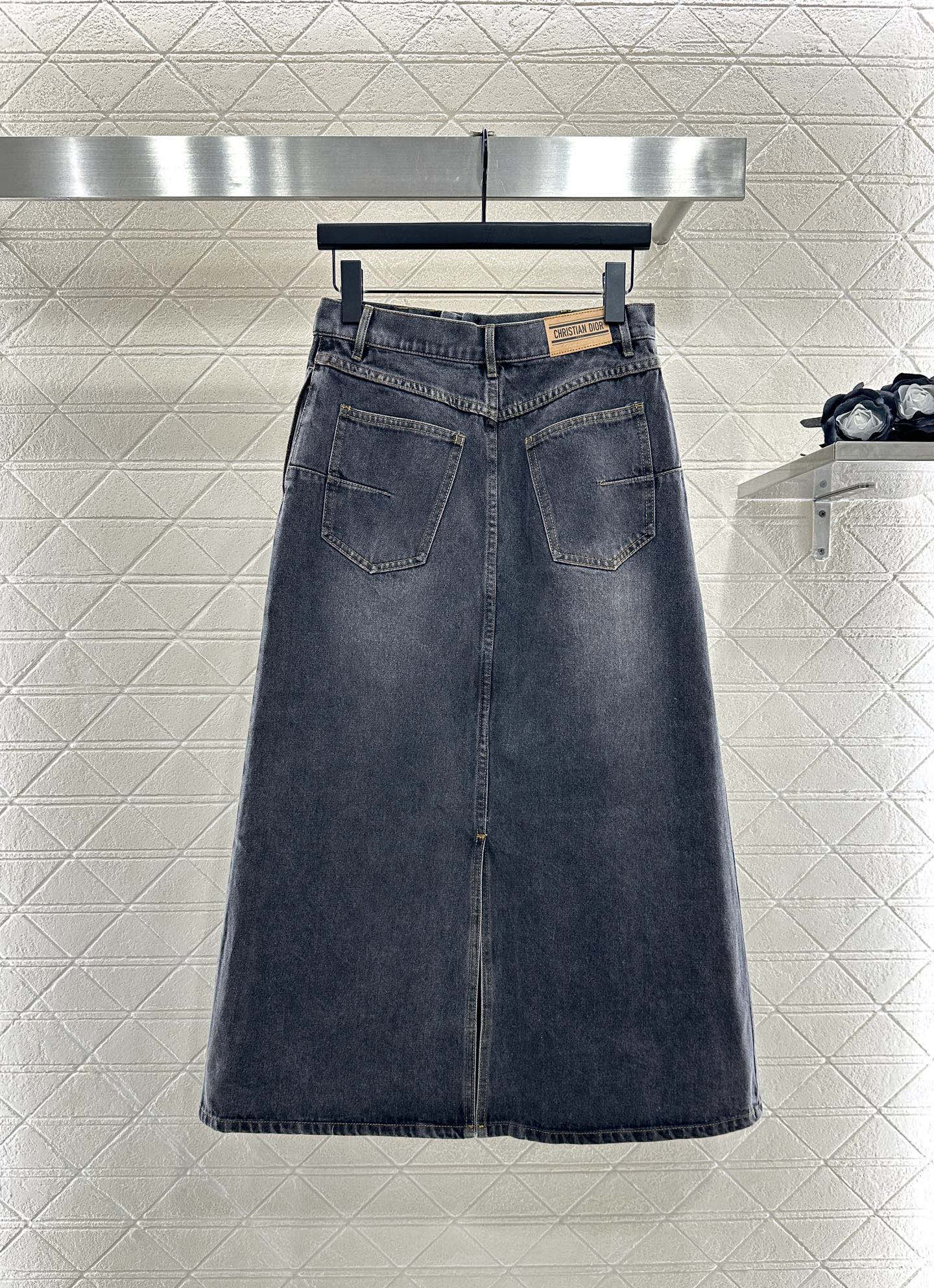 Di 25 Velvet collar denim jacket half skirt set