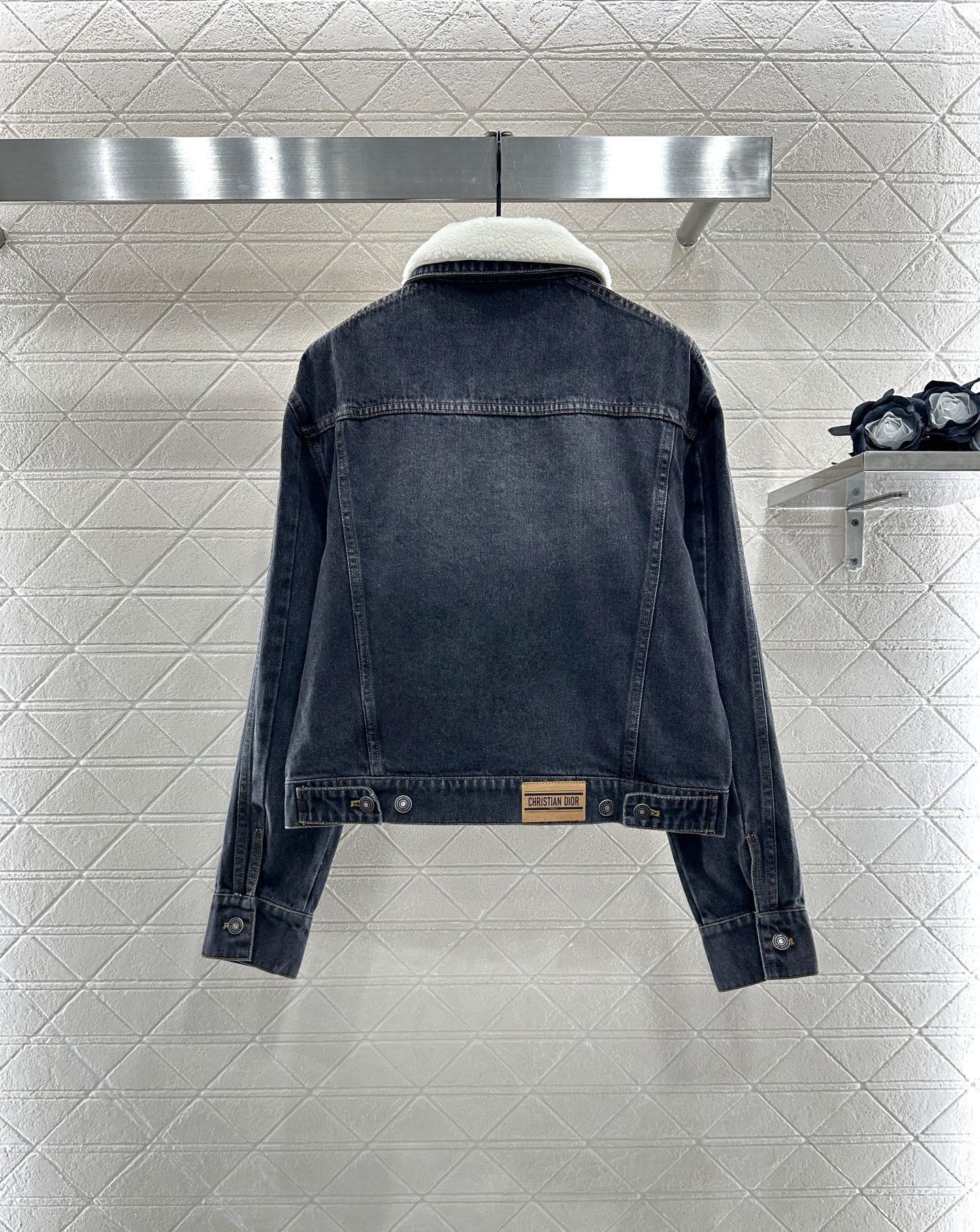 Di 25 Velvet collar denim jacket half skirt set