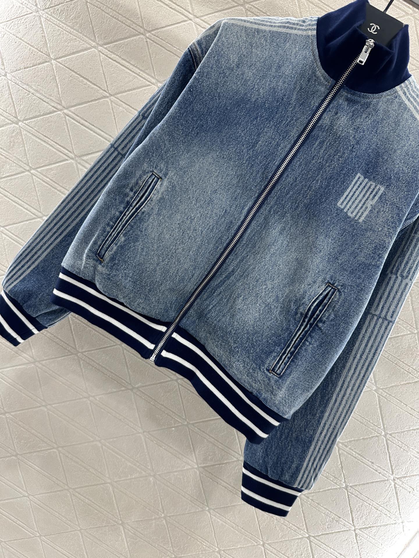Di 25 Baseball denim jacket woven pants set