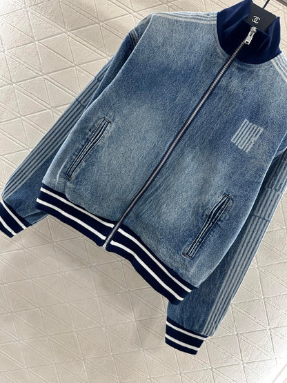 Di 25 Baseball denim jacket woven pants set