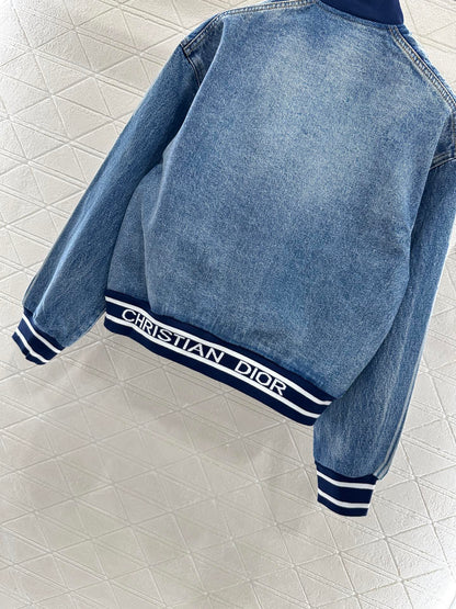 Di 25 Baseball denim jacket woven pants set