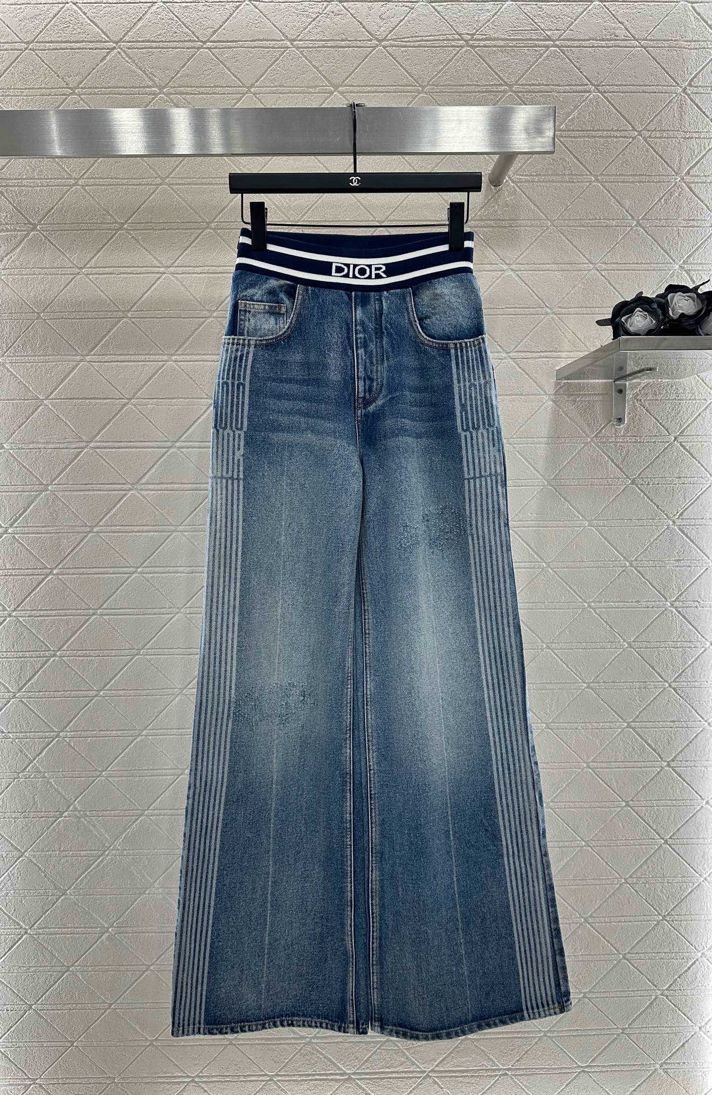 Di 25 Baseball denim jacket woven pants set