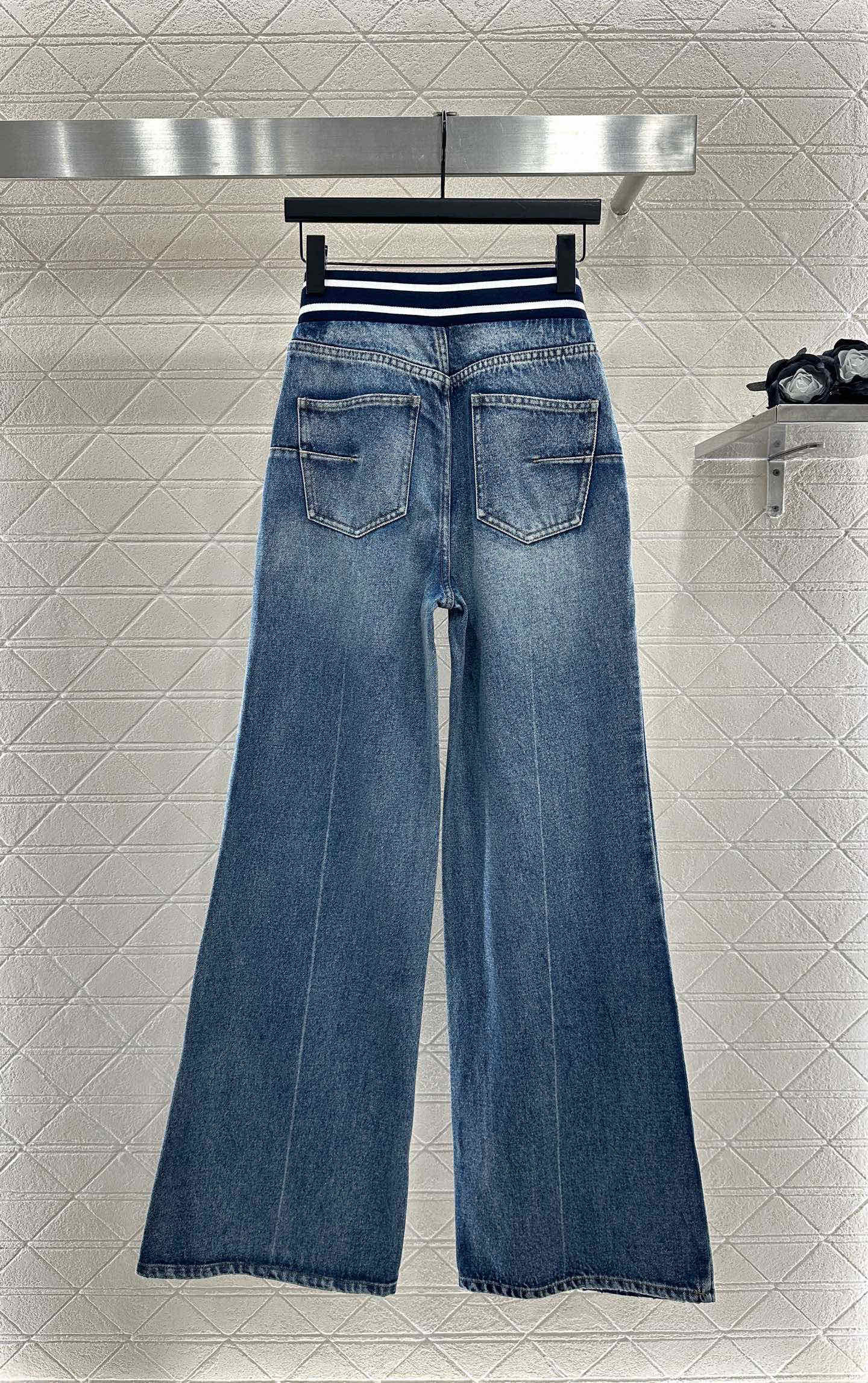 Di 25 Baseball denim jacket woven pants set