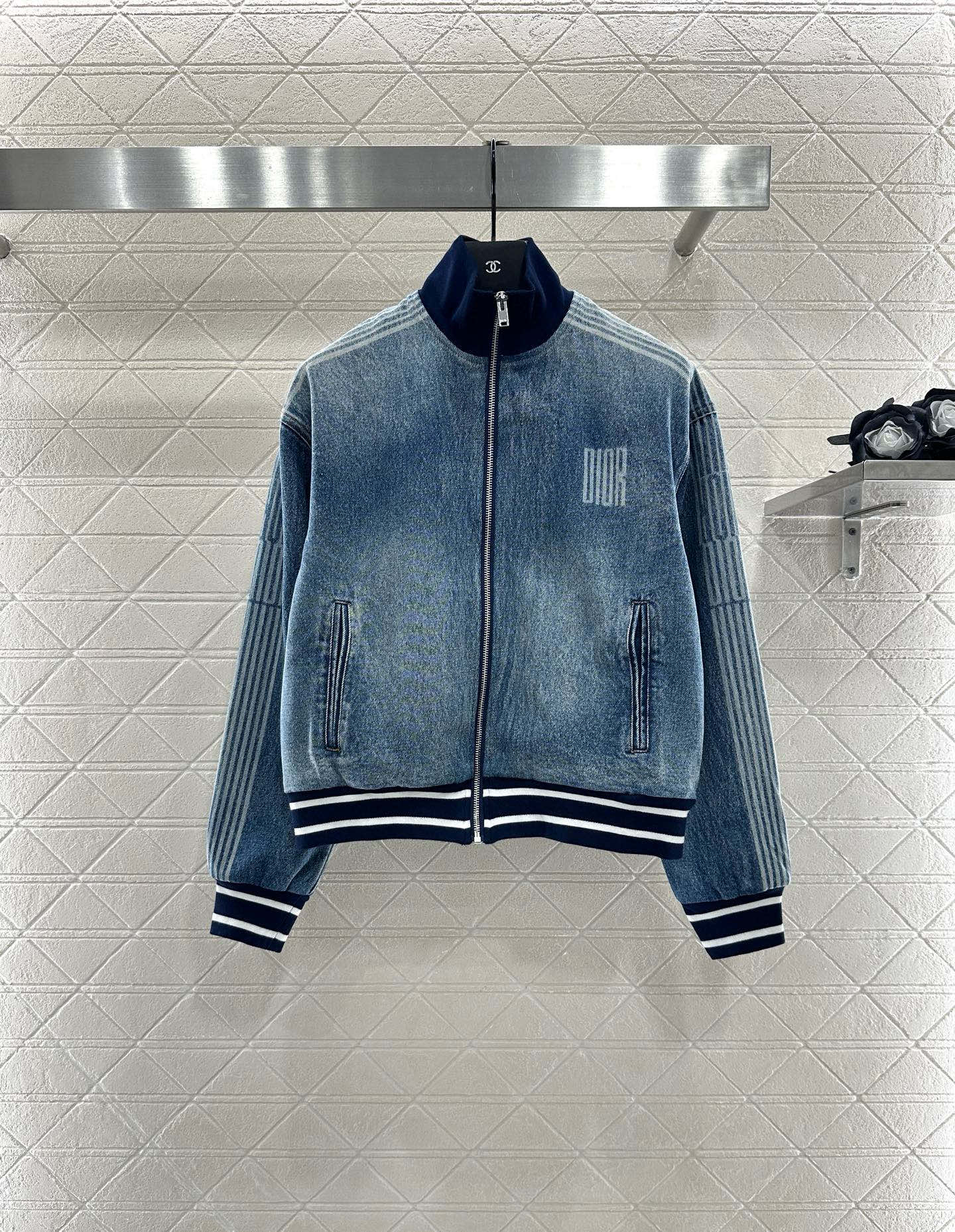 Di 25 Baseball denim jacket woven pants set