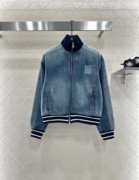 Di 25 Baseball denim jacket woven pants set