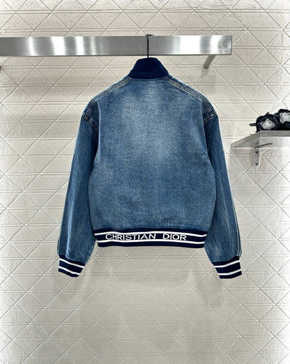 Di 25 Baseball denim jacket woven pants set