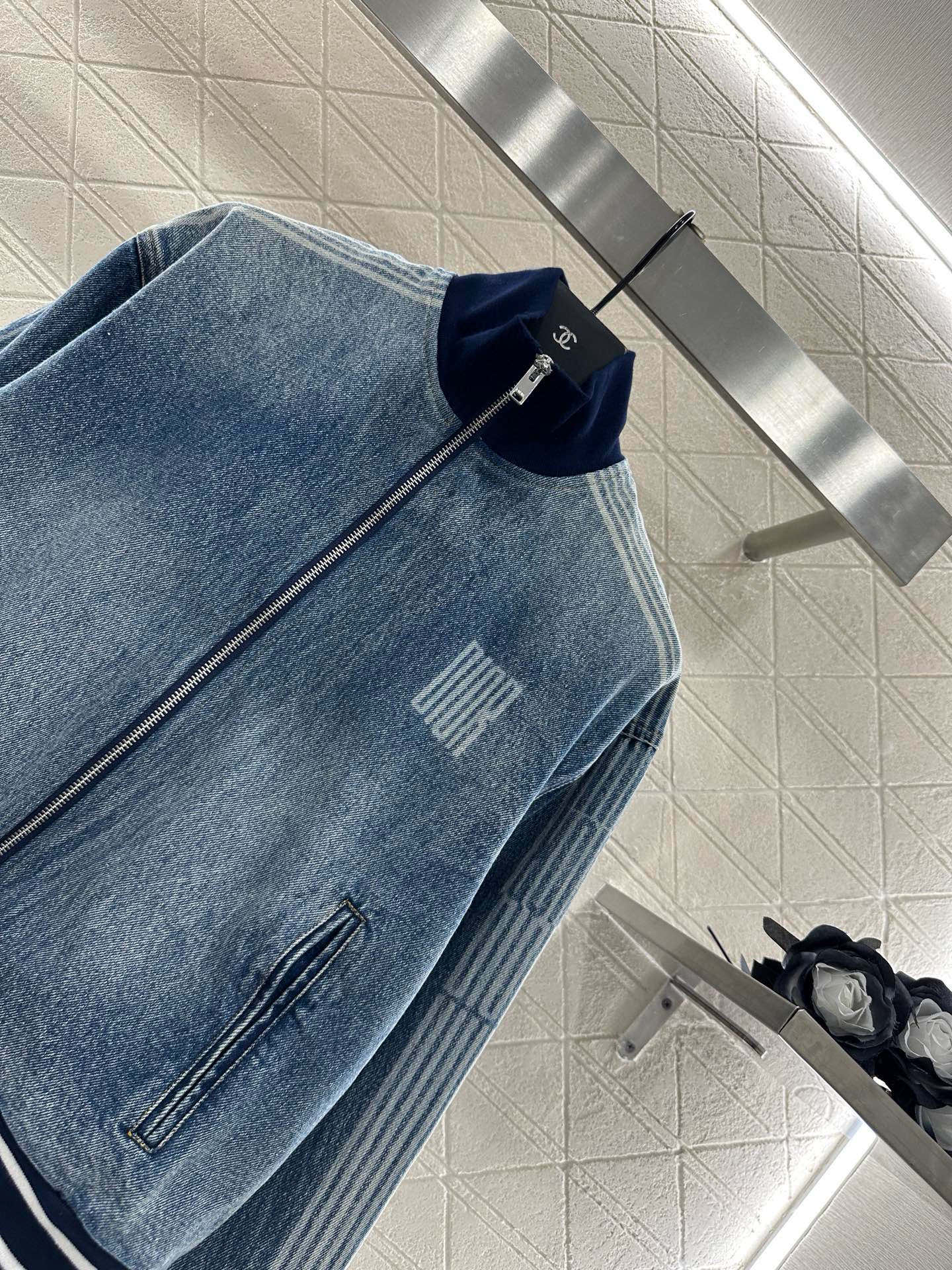Di 25 Baseball denim jacket woven pants set