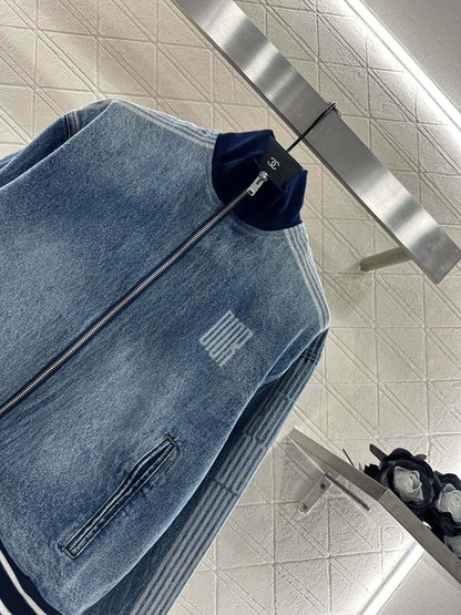 Di 25 Baseball denim jacket woven pants set