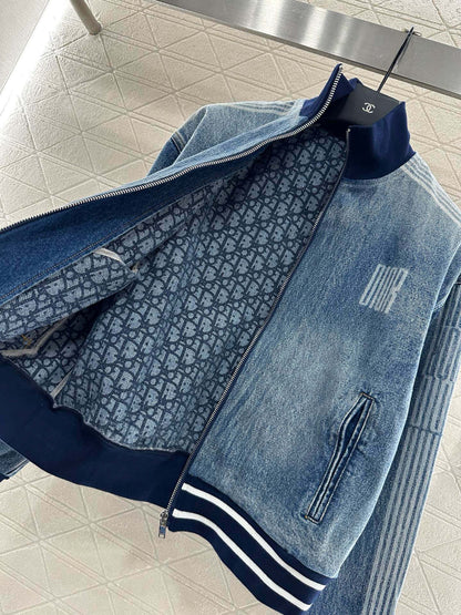 Di 25 Baseball denim jacket woven pants set