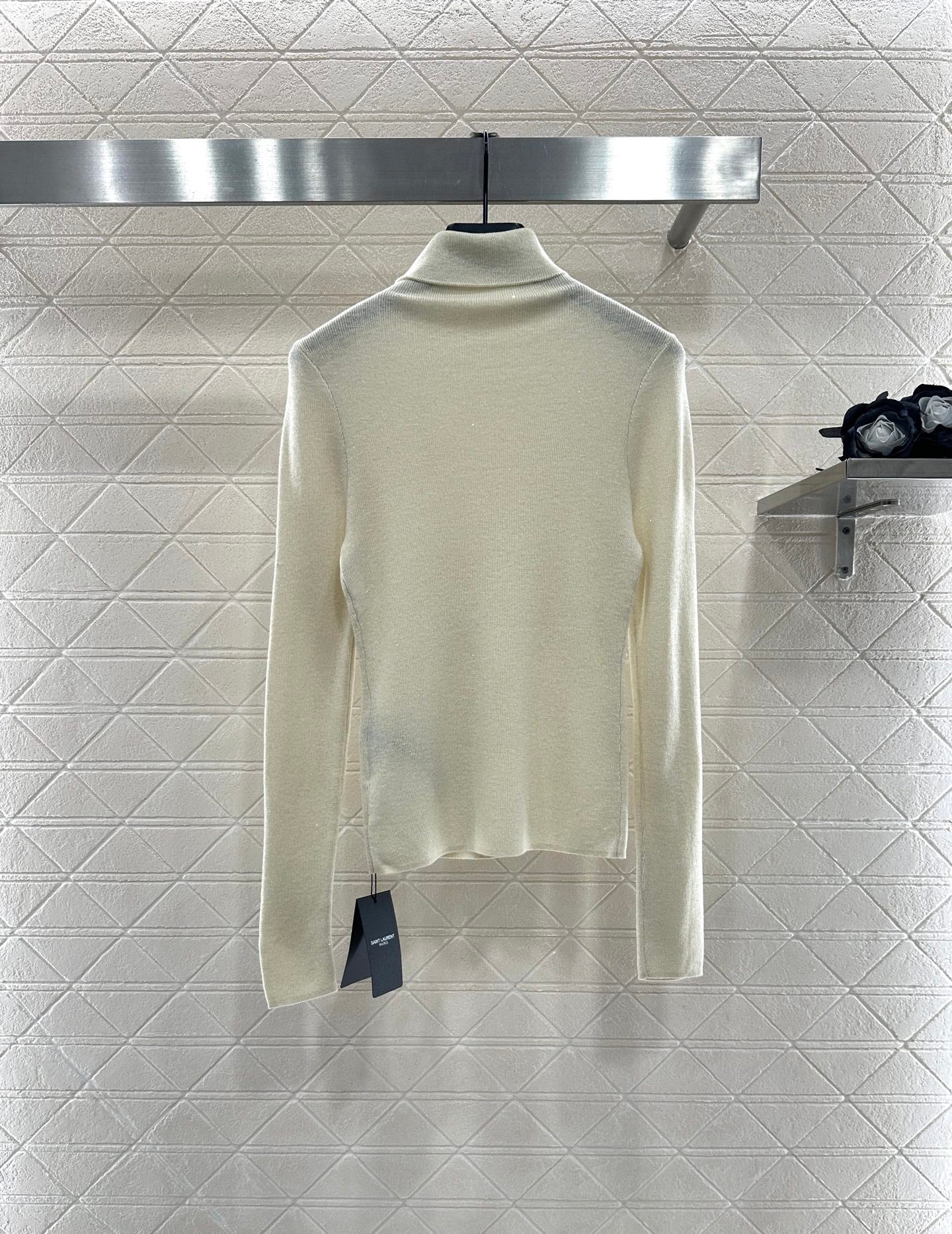 Y 25 Turtleneck brooch wool base sweater(BEIGI/BROWN/BLACK)