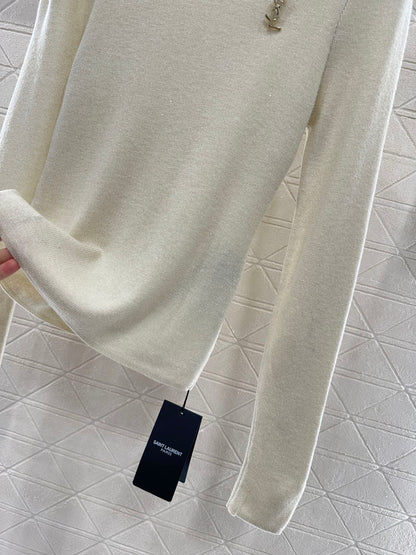 Y 25 Turtleneck brooch wool base sweater(BEIGI/BROWN/BLACK)