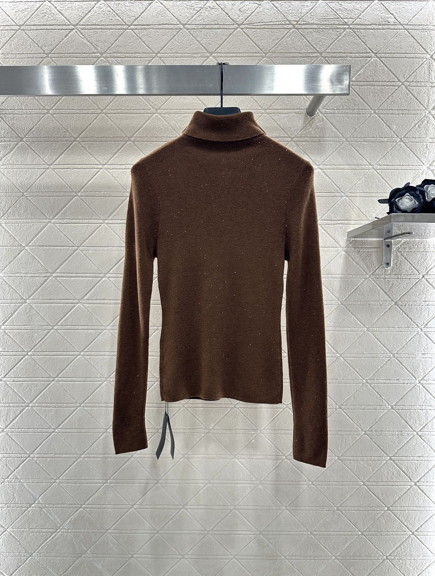 Y 25 Turtleneck brooch wool base sweater(BEIGI/BROWN/BLACK)