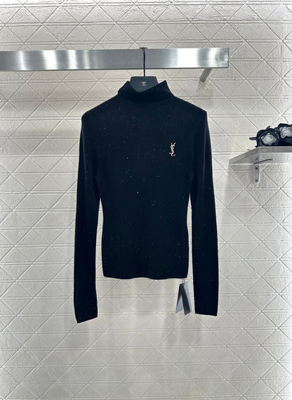 Y 25 Turtleneck brooch wool base sweater(BEIGI/BROWN/BLACK)