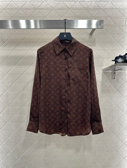 L 25 monogram full print pajamas set