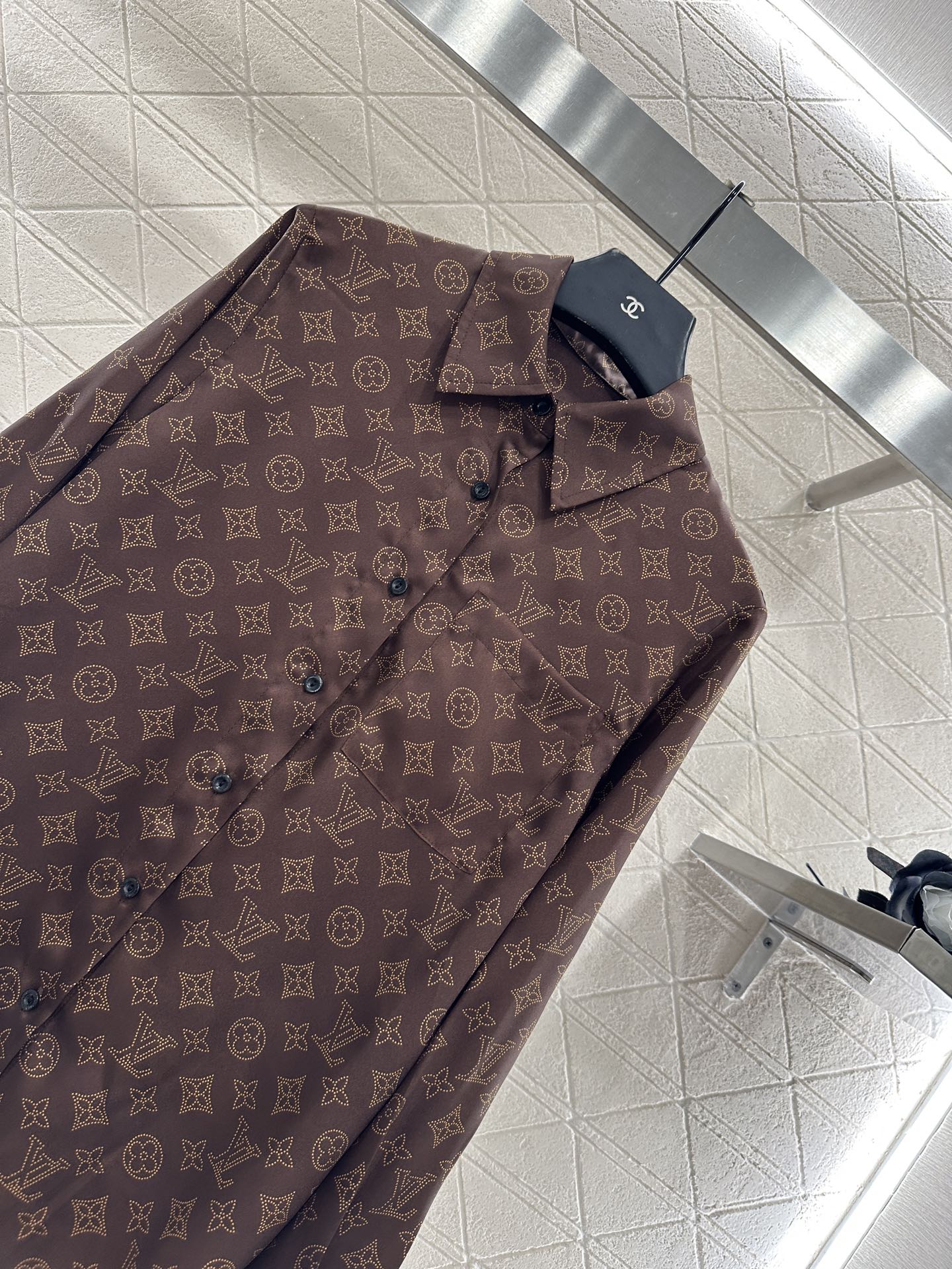 L 25 monogram full print pajamas set