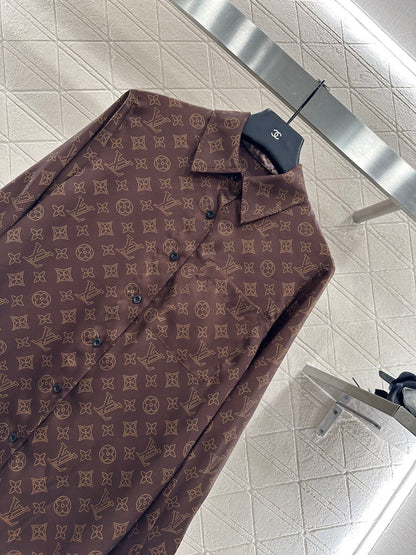 L 25 monogram full print pajamas set