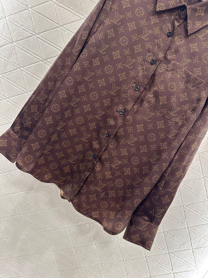 L 25 monogram full print pajamas set