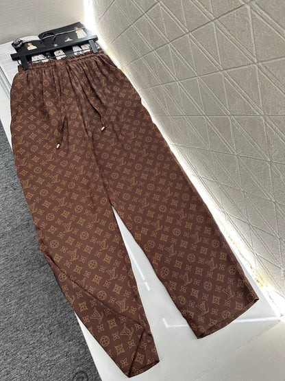 L 25 monogram full print pajamas set