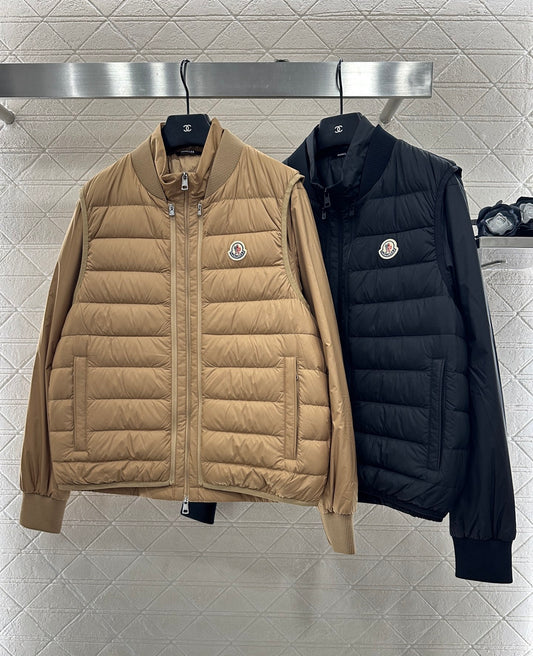 Mon 25 Rectangular embossed down jacket two-piece set