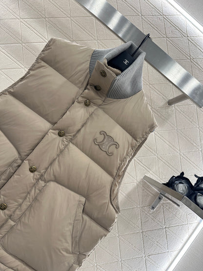 Ce 25 Wool Stand Collar Padded Vest